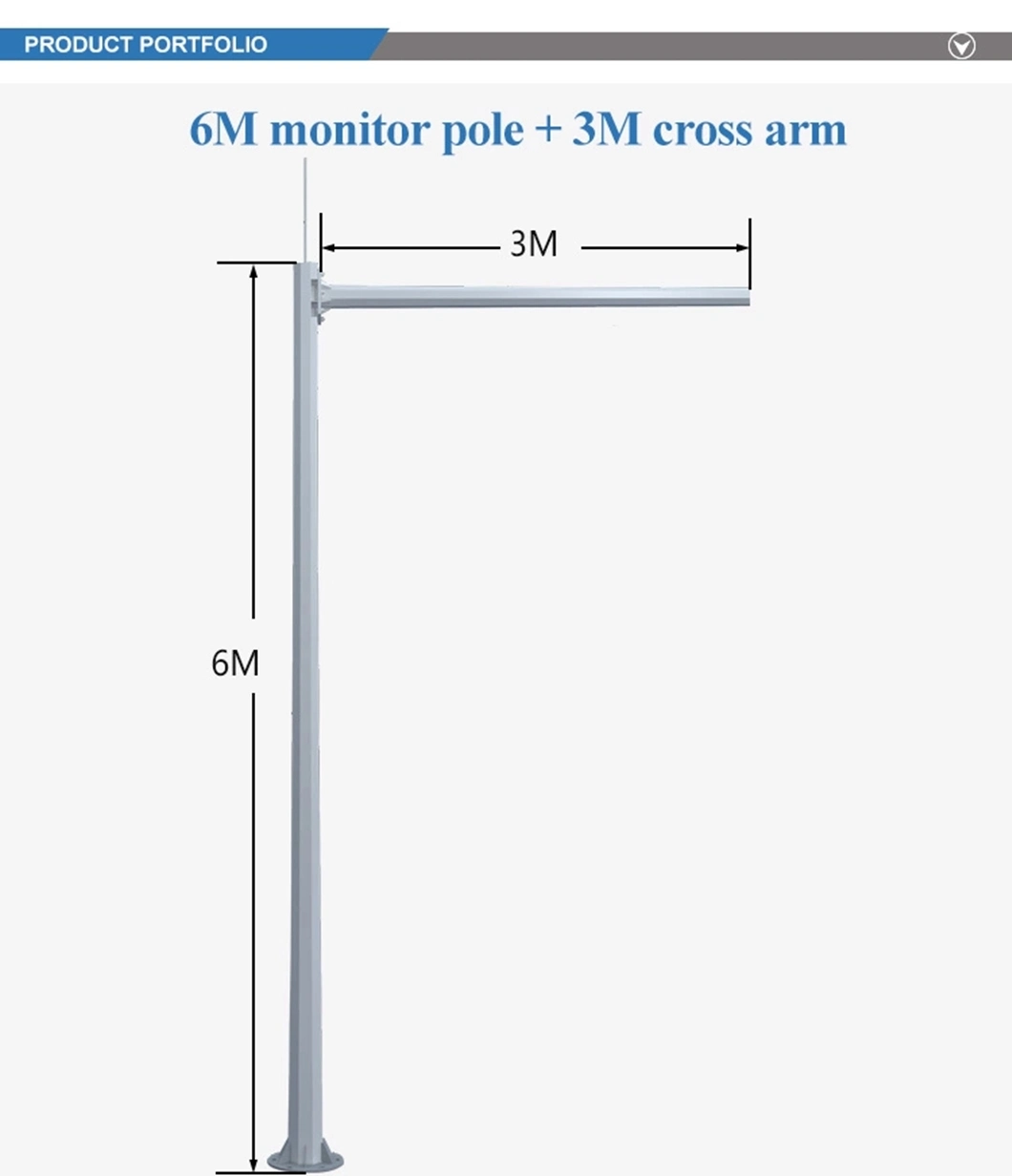 Outdoor Galvanized CCTV Traffic Security Monitoring Steel Post Surveillance Camera Pole