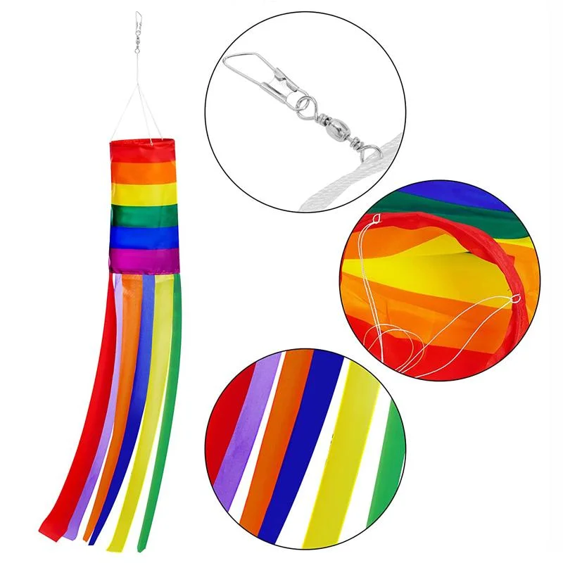 Custom Car Windsock Flags Halloween Windsocks Flag Rainbow Wind Flag Banner