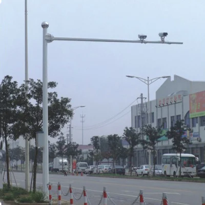 뜨거운 DIP 아연 도금 교통 신호 모니터 라이트 타워, 카메라가 있는 CCTV 카메라 모니터 타워