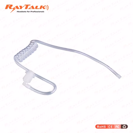 양방향 라디오 이어폰용 검정색 교체용 음향 튜브